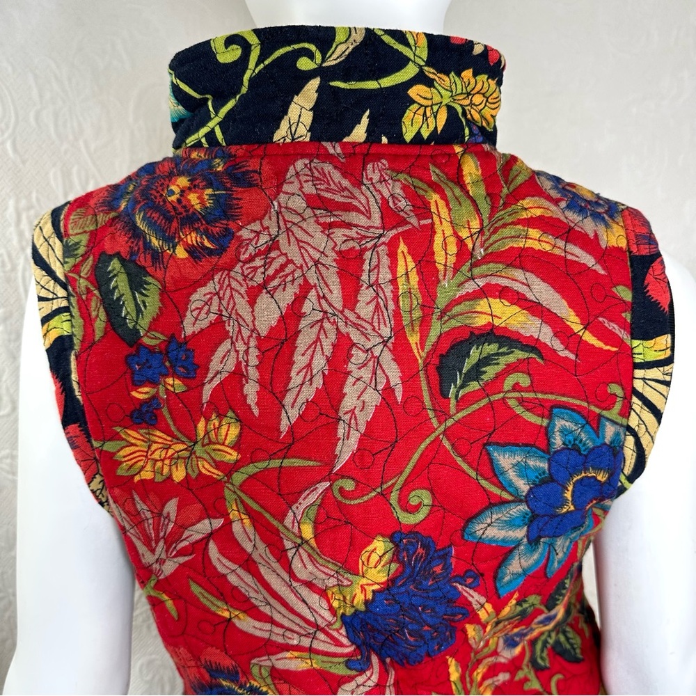 Ke Ke Quilted Linen Long Colorful Vest - Picture 9 of 16